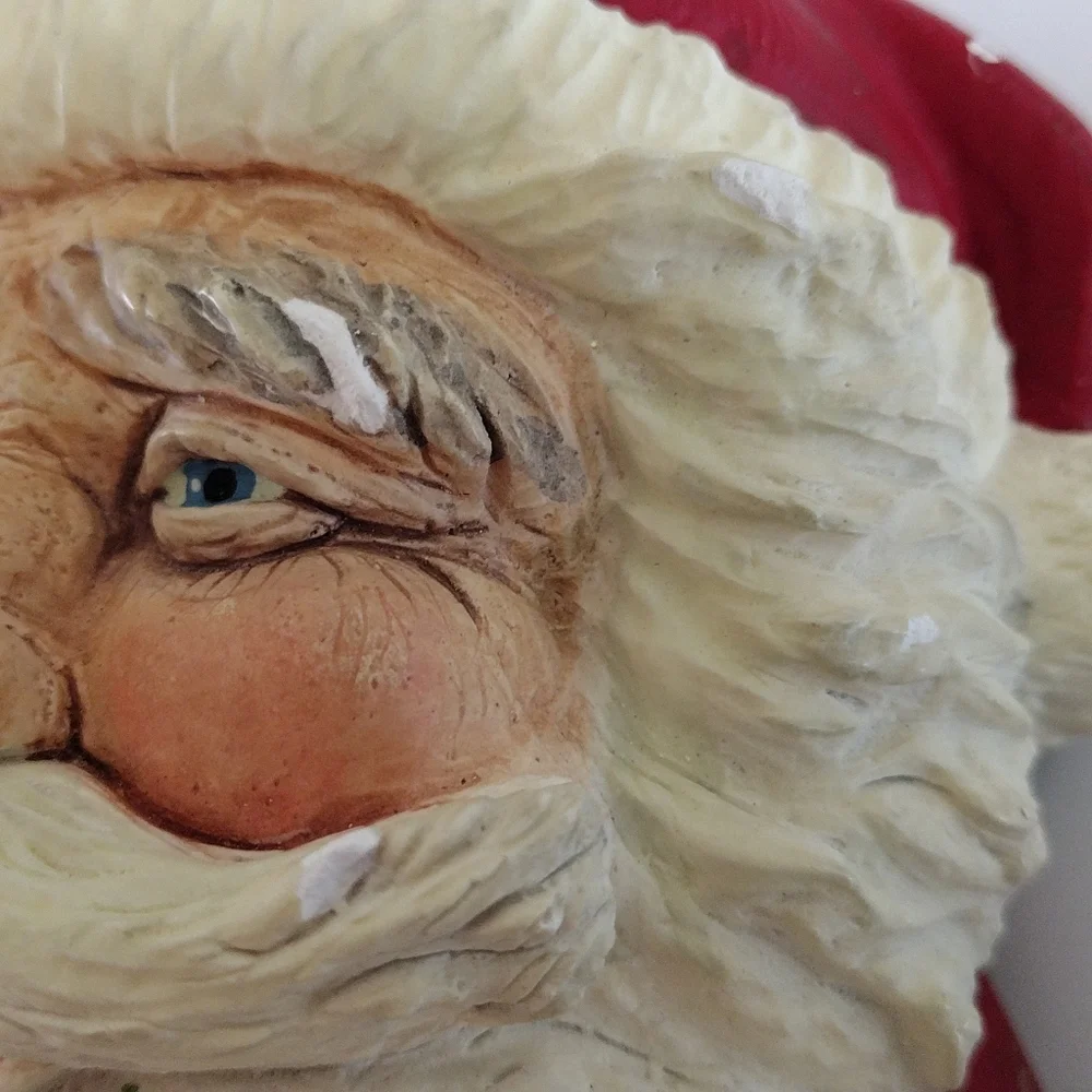 Bossons England Santa Claus Chalkware Wall Hanging Collectible 1995